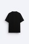 Art Work Printed Oversize Black Men's T-Shirt - 4