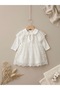 Baby Girl Mevlütlük Dress with Baby Collar, Bandana, Cape, Lace, Newborn Hospital Release Wedding Dress, 100% Cotton Evening Dress Mevlitlik 4032 - 5