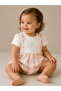 Infant Girls Suspender Stripe Dress with Bow Details - 3