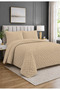 Milena Double Bedspread Set 260X240Cm - 100% Polyester Modern with Flounces and 2 Pillows - Mink - 2
