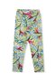 Children's Tights - Green Lily Patterned Seasonal Lycra Cotton Girls' Tights - 2