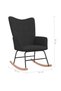 Scaun balansoar, negru, material textil - 8