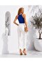 Cobalt Blue Button Detailed Ribbed Blouse with Chest Window Tr0311 - 3