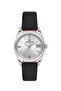 Dk.1.13759-1 Calendar Display 3 Atm Water Resistant Leather Strap Minimal Stone Design Black Women's