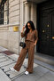 Bitter Brown Long Sleeve 100% Cotton Muslim Shirt Suit Sh365 - 4