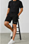 Men's Black Above-Knee Combed Cotton Shorts & Bermuda Capri Summer Cotton Slim Fit - 4