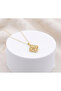 Tarnish Stainless Steel Zircon Stone Clover Necklace - 3