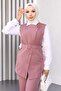 Belted Vest Trousers Suit Rose Dried 19250 - 2