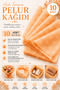 Colored Pelur Paper Orange 50x70 cm 10 Pieces