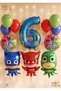Pijamaskeliler 6 Years Old Balloon Set Pjmasks Concept Helium Balloon Set Pijamaskeli Birthday Set