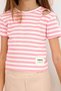 Girls' T-shirt with Shoulder Detail, Belt, Sizes 9-14 Years, Pink - 4