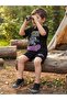 Dinosaur Printed Set for Ages 2-5 - Black