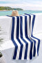 2-Pack 100% Cotton Large Size Soft Quick-Drying Striped Beach Bath Towel Unisex 75X150 - 8