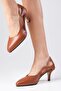 Violetta Tan Color Low Heeled Women's Shoes - 2