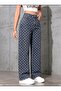Polka Dot Detail Baggy Jean - 3
