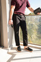 Hush Black 100% Cotton Men's Trousers - 2