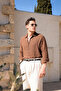 Livaro Brown 100% Cotton Men's Shirt - 2