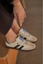 Women's Beige Black Orthopedic Sole Line Detailed Casual Sneaker 057 - 2