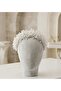 White Crystal Beaded, Pearled Bridal Henna Wedding Engagement Wedding Crown (Colors Available) - 2