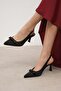 Zelda Black Color Women's Heeled Shoes - 2