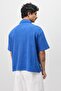 Boxyfit polo collar t-shirt cobalt blue - 6