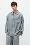 Oversize washed shirt with pocket detail gray - 2