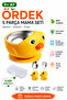 Premium Safe Children's Vacuum Silicone Feeding Set with Chick Figure, (9+ Months)