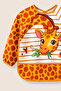 2 Pieces of Liquid-Proof Baby Food Bibs with Bear and Giraffe Patterns on Hats - 2