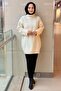 Sequined Knitted Patterned Turtleneck Sweater - 3