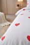 Heart-Shaped Double Cotton Duvet Cover Set |   4 Pieces |   Set with Sheets and Pillows - 5