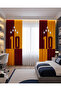 Fan Yellow Red Double-Winged Children's Room Drapery Curtain