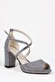 Women's Platinum Chupra Medium Heeled Classic Thick Heeled Comfortable Shoes Seferi915 - 2