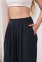Pleated Modal Fabric Wide-Leg Trousers Anthracite Color - 3