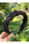 Bym550 Black Braided Model Women's Hair Crown 4 cm Modern Daily Stylish Hair Accessory - 7