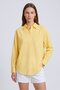 Yellow Wrap Detailed Striped Shirt - 7