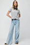 Glittering Fabric Crew Neck Basic