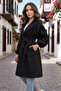61533 Belted Trench Coat Black