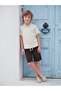 Basic Holiday Collar Shirt for 10-13 Years Old - Beige
