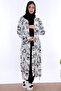 Effortt Maternity Pajama Set with Hijab, Soft Textured Cotton Robe - Black - 2