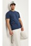 Men's Short Sleeve Summer Crew Neck Tight Navy T-Shirt - 5