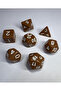 Dnd Epoxy Frp Dice Set 7-Piece Set Dnd Dice Dungeons and Dragons Tabletop Game Dice Brown - 2