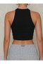 women's belly low-cut cycling collar sleeveless style crop blouse - 4