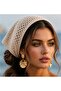 Mesh Cotton Blend Stretchy Summer Perforated Knitwear Hair Bandana Beach Compatible - 4