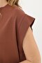 Zero Sleeve Basic Blouse-Brown Brown - 8