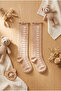 Baby Flower Patterned Socks Brown - 3
