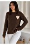 Heart Patterned Beard Knitwear Soft Sweater - 5