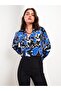 Shirt Collar Pattern Long Sleeve Women's Blouse (W2) - 2