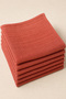100% Cotton 7-Piece Double Layer Checkered Muslin Baby Mouth Wipes - Brick Color 25 X 25 cm - 2