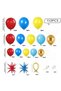 Other As Picture 112-Piece Set of Cartoon Carnival Circus Theme Balloon Arch Set Red Blue Yellow Lat - 2