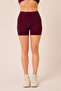 Women's High Waist Gathering Seamless Mini Shorts Leggings with Gathering Back - 5